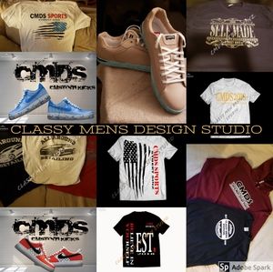 Custom tshirts and sneakers.